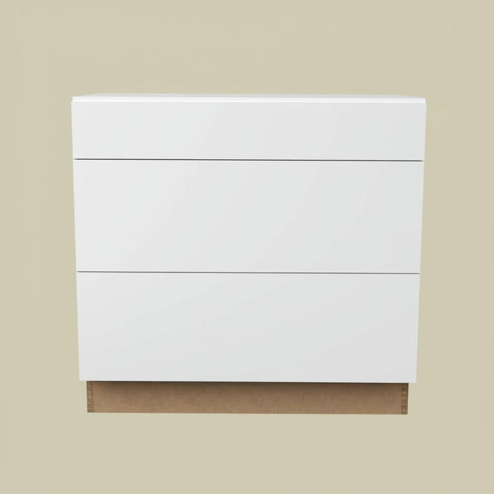 Hampton Bay Designer Series Edgeley Pots and Pans Drawer Base Kitchen Cabinet in White