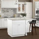 Hampton Bay Hampton Assembled Base Kitchen Cabinet in Satin White