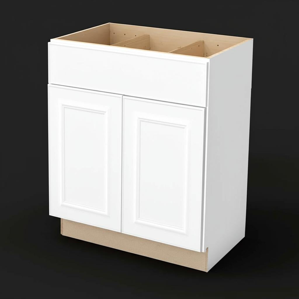 Hampton Bay Hampton Assembled Base Kitchen Cabinet in Satin White