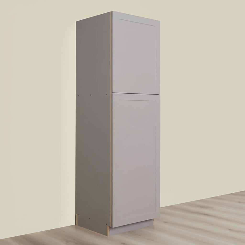 Hampton Bay Edson Shaker Assembled Pantry Cabinet in Gray
