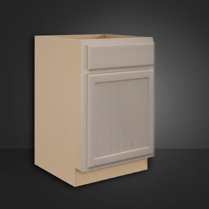 Hampton Bay 24-Inch Unfinished Base Kitchen Cabinet with Recessed Panel