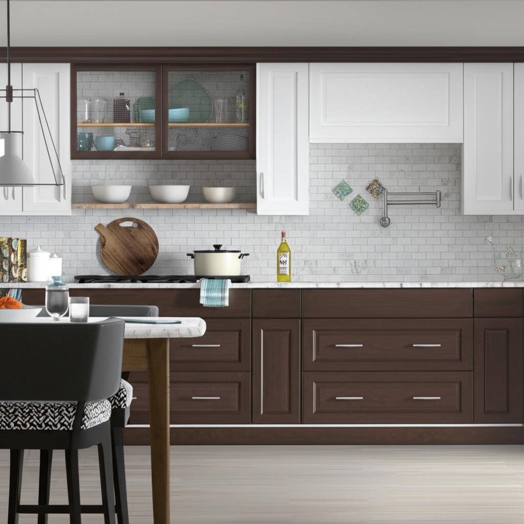 Hampton Bay Benton Base Cabinet with Soft Close Drawer in Butterscotch