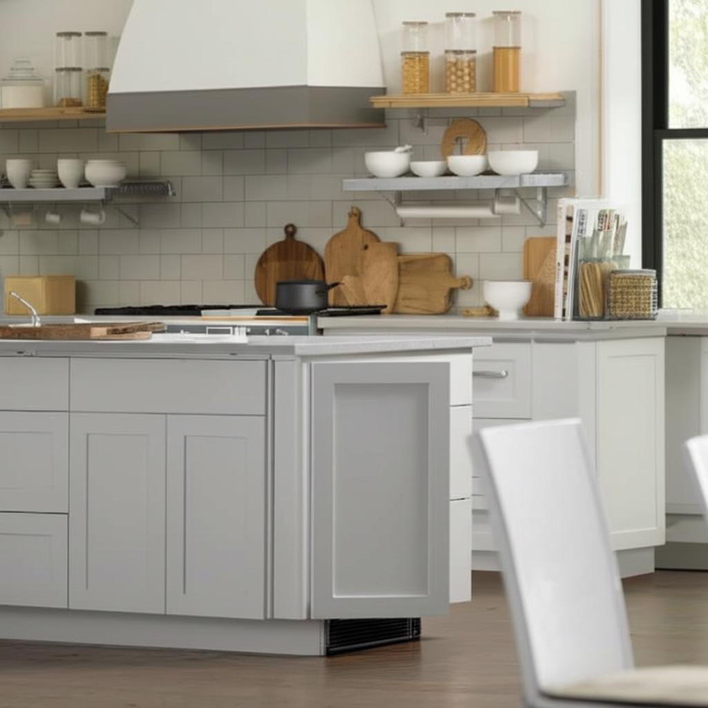 Hampton Bay Cambridge White Shaker Assembled Base Kitchen Cabinet with Soft Close Features