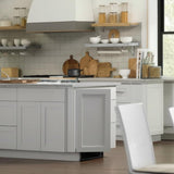 Hampton Bay Cambridge White Shaker Assembled Base Kitchen Cabinet with Soft Close Features
