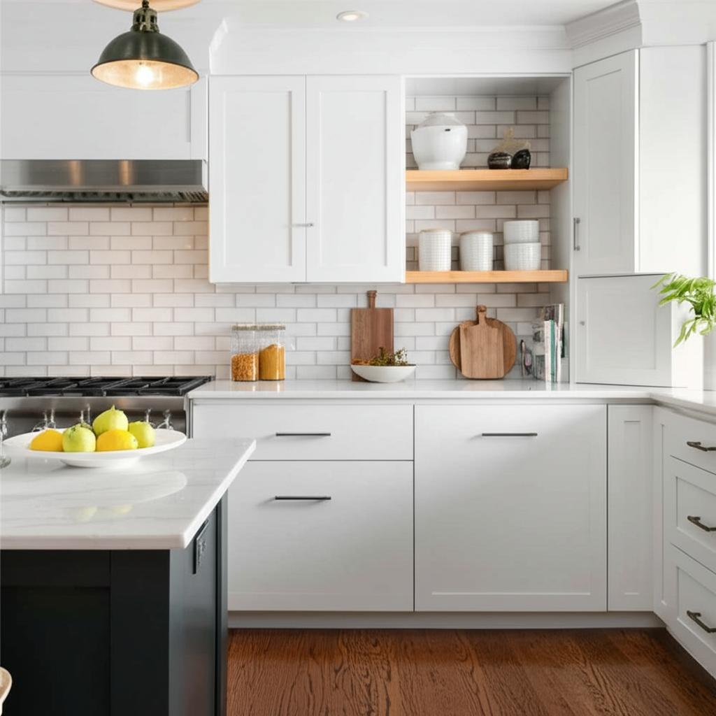 Hampton Bay Courtland Shaker Base Kitchen Cabinet in Polar White
