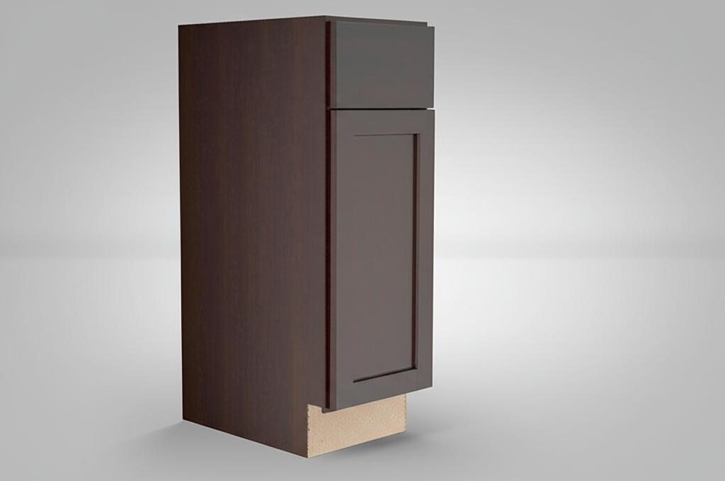 Hampton Bay Shaker Java Base Kitchen Cabinet with Ball-Bearing Drawer Glides