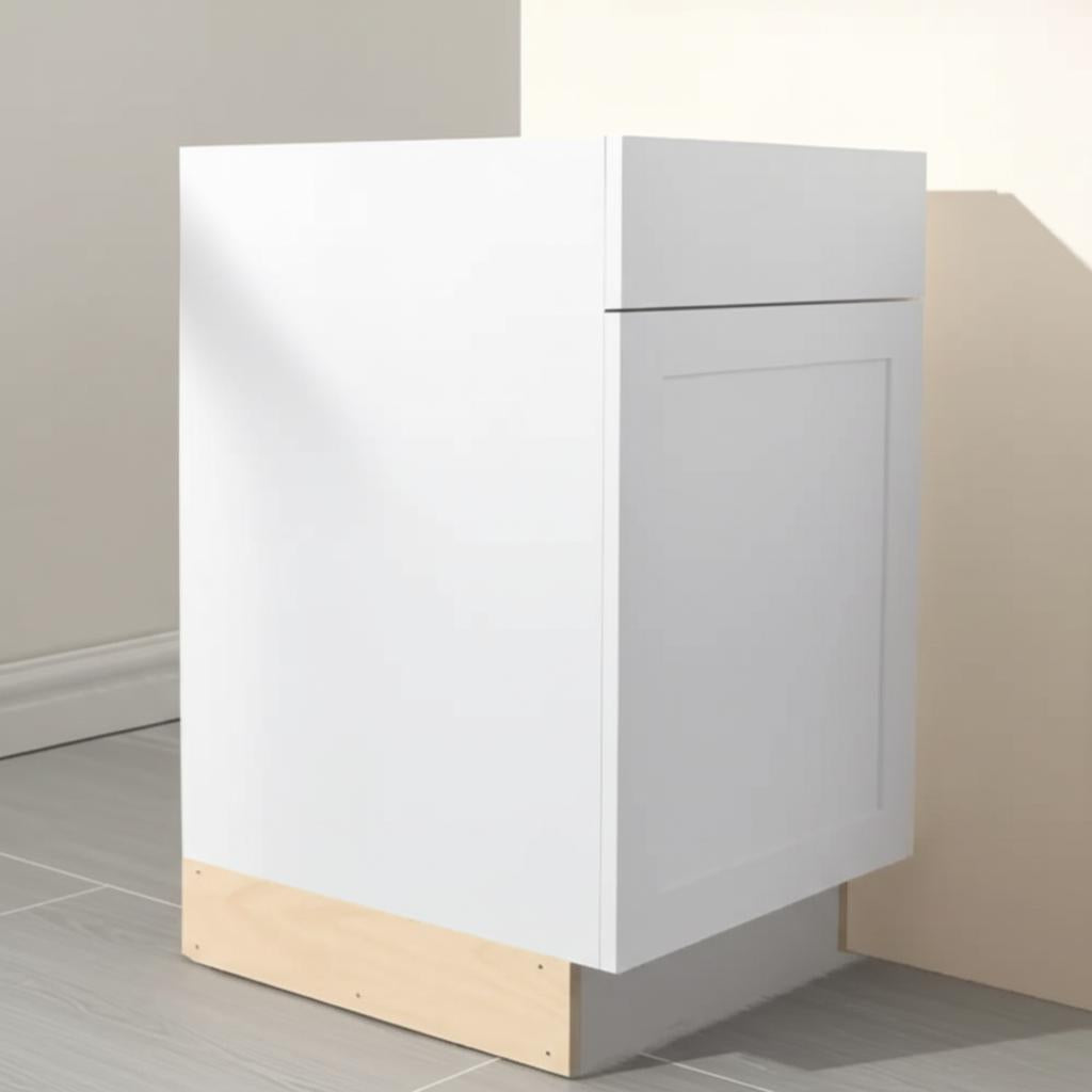 Hampton Bay Cambridge White Shaker Assembled Base Cabinet with Soft-Close Features