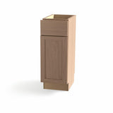 Hampton Bay Sinclair 12 in. W x 24 in. D x 34.5 in. H Assembled Base Cabinet in Shaker Light Oak