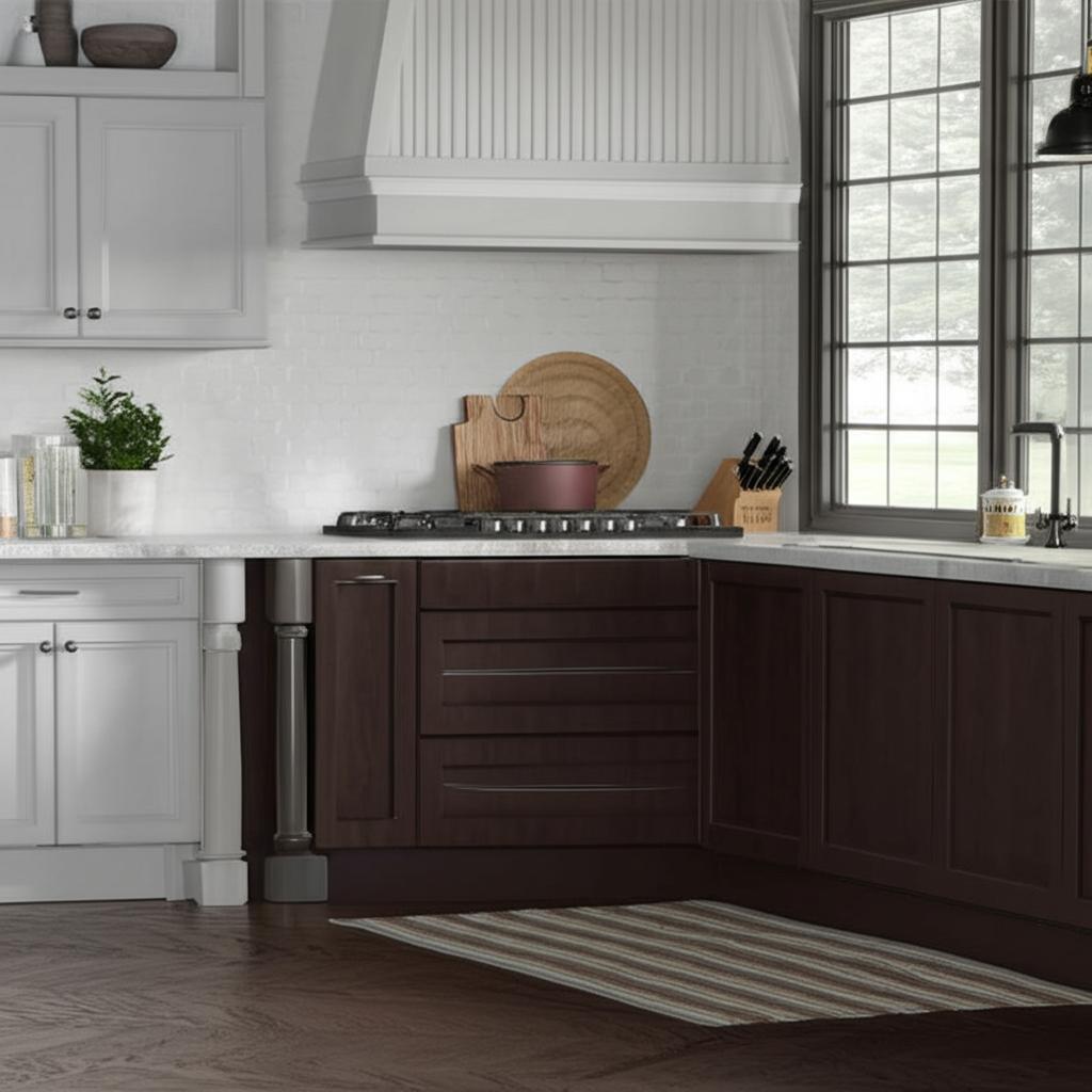 Hampton Bay Edson Shaker Assembled Base Cabinet in Dusk