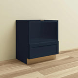 Hampton Bay Avondale Shaker Microwave Base Cabinet in Ink Blue