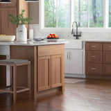 Hampton Bay Sinclair 30-Inch Shaker Saddle Oak Base Cabinet