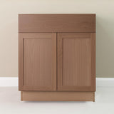 Hampton Bay Sinclair 30-Inch Shaker Saddle Oak Base Cabinet