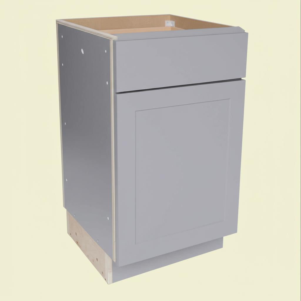 Hampton Bay Cambridge Gray Shaker Base Cabinet with Soft-Close Drawer