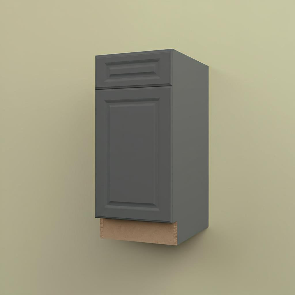 Hampton Bay Designer Series Elgin Base Kitchen Cabinet in Heron Gray