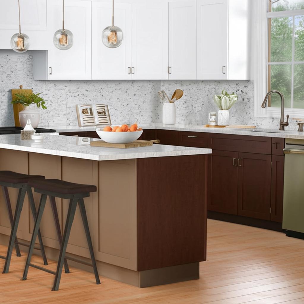 Hampton Bay Designer Series Soleste Base Kitchen Cabinet in Spice