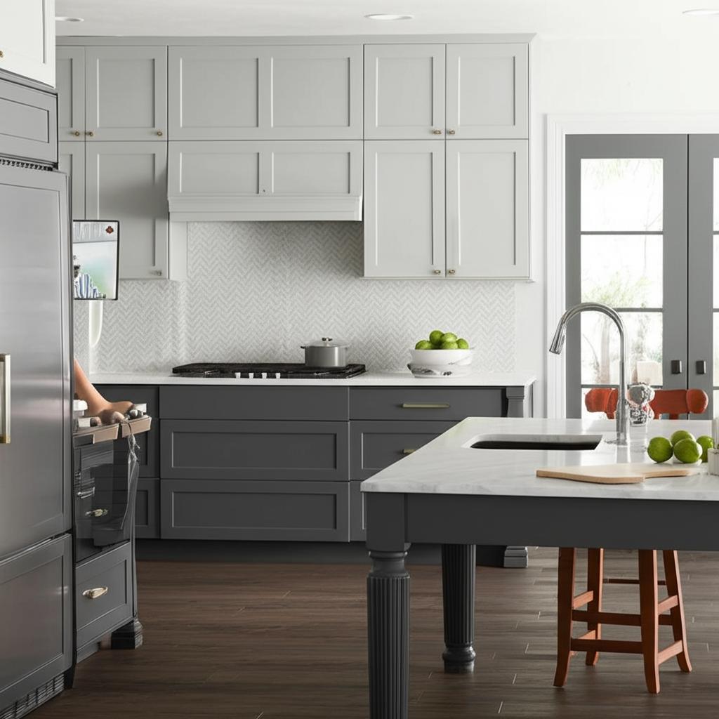 Hampton Bay Avondale 36" Dove Gray Shaker Base Cabinet