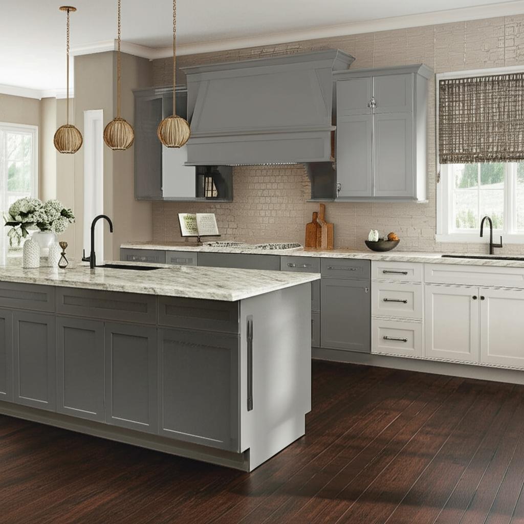 Hampton Bay Designer Series Melvern Storm Gray Shaker Assembled Base Kitchen Cabinet