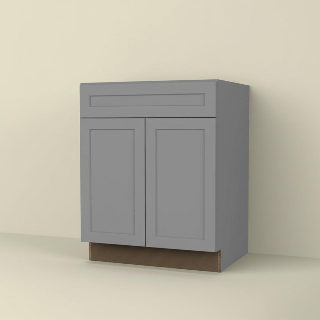 Hampton Bay Designer Series Melvern Storm Gray Shaker Assembled Base Kitchen Cabinet