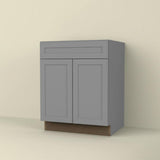 Hampton Bay Designer Series Melvern Storm Gray Shaker Assembled Base Kitchen Cabinet