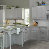 Hampton Bay Designer Series Elgin Base Kitchen Cabinet in Heron Gray