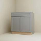 Hampton Bay Designer Series Melvern Storm Gray Shaker Assembled Base Kitchen Cabinet