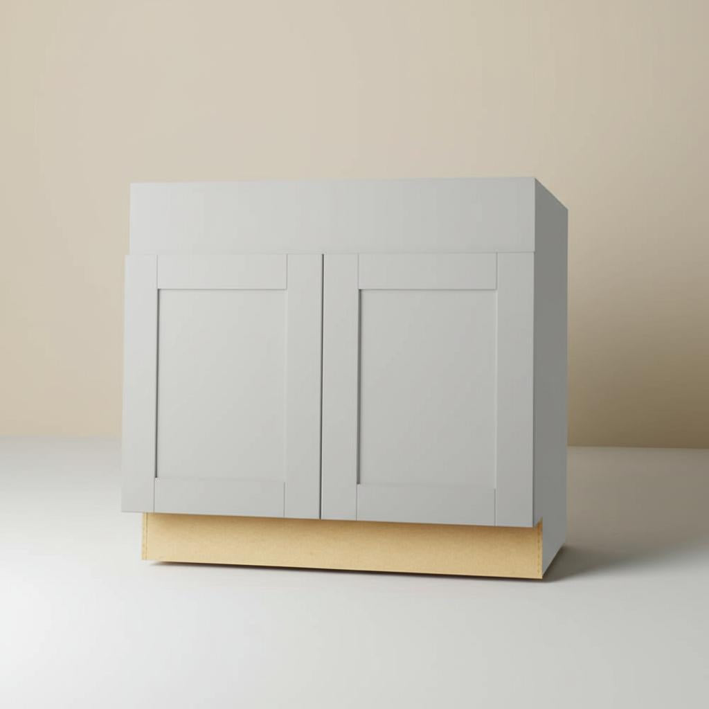 Hampton Bay Dove Gray Shaker Sink Base Cabinet