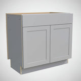 Hampton Bay Cambridge Gray Shaker Assembled Sink Base Cabinet - 36 in. W x 24.5 in. D x 34.5 in. H