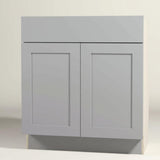 Hampton Bay Cambridge Gray Shaker Assembled Sink Base Cabinet - 30 in. W x 24.5 in. D x 34.5 in. H
