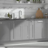 Hampton Bay Cambridge Gray Shaker Assembled Sink Base Cabinet - 30 in. W x 24.5 in. D x 34.5 in. H