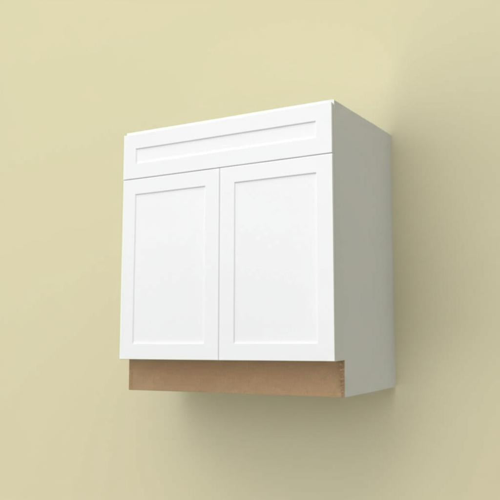 Hampton Bay Designer Series Melvern Assembled Sink Base Kitchen Cabinet in White