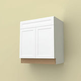 Hampton Bay Designer Series Melvern Assembled Sink Base Kitchen Cabinet in White