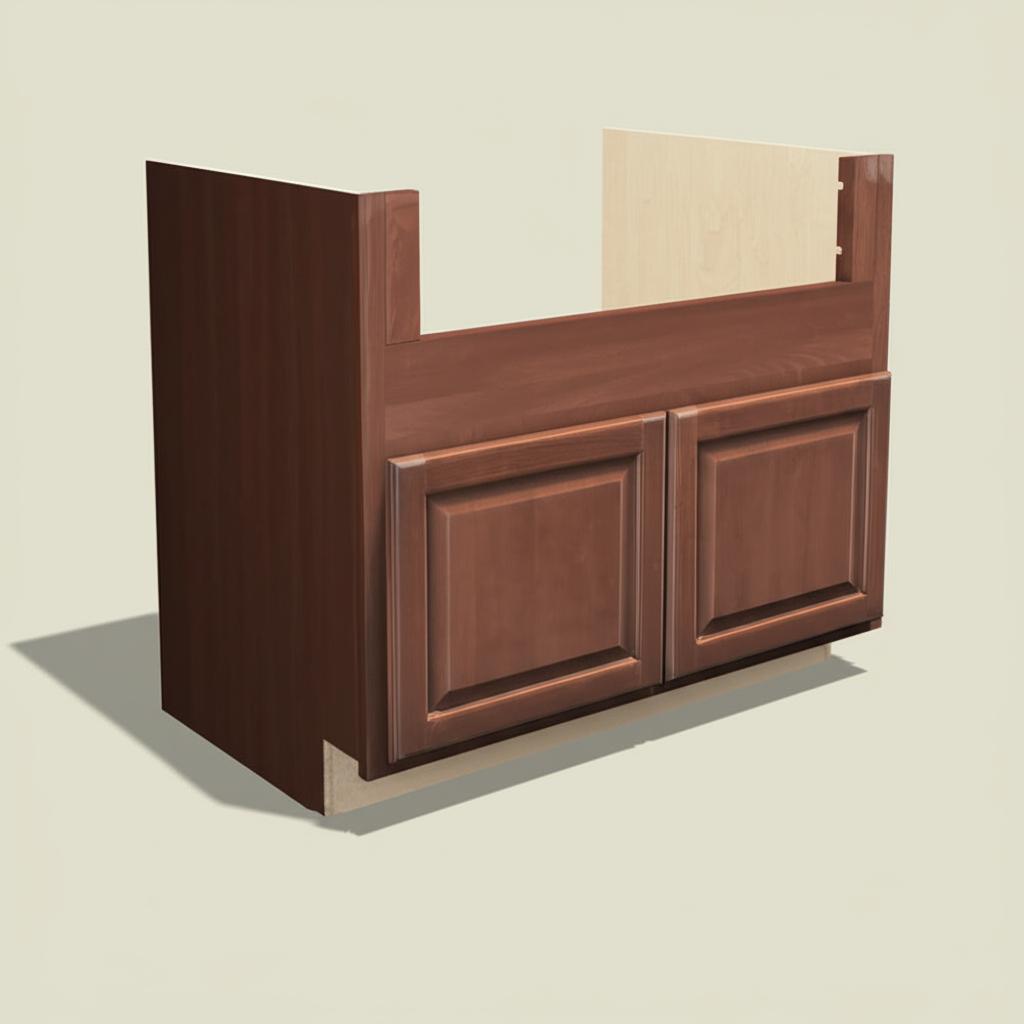Hampton Bay Hampton 36-inch Apron-Front Sink Base Kitchen Cabinet in Cognac