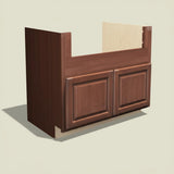 Hampton Bay Hampton 36-inch Apron-Front Sink Base Kitchen Cabinet in Cognac