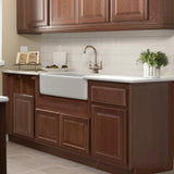 Hampton Bay Hampton 36-inch Apron-Front Sink Base Kitchen Cabinet in Cognac
