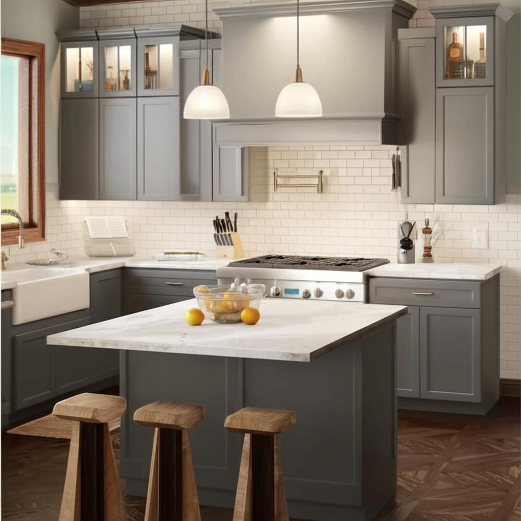 Hampton Bay Designer Series Melvern Storm Gray Shaker Sink Base Cabinet