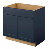 Hampton Bay Avondale 36" Ink Blue Shaker Sink Base Cabinet