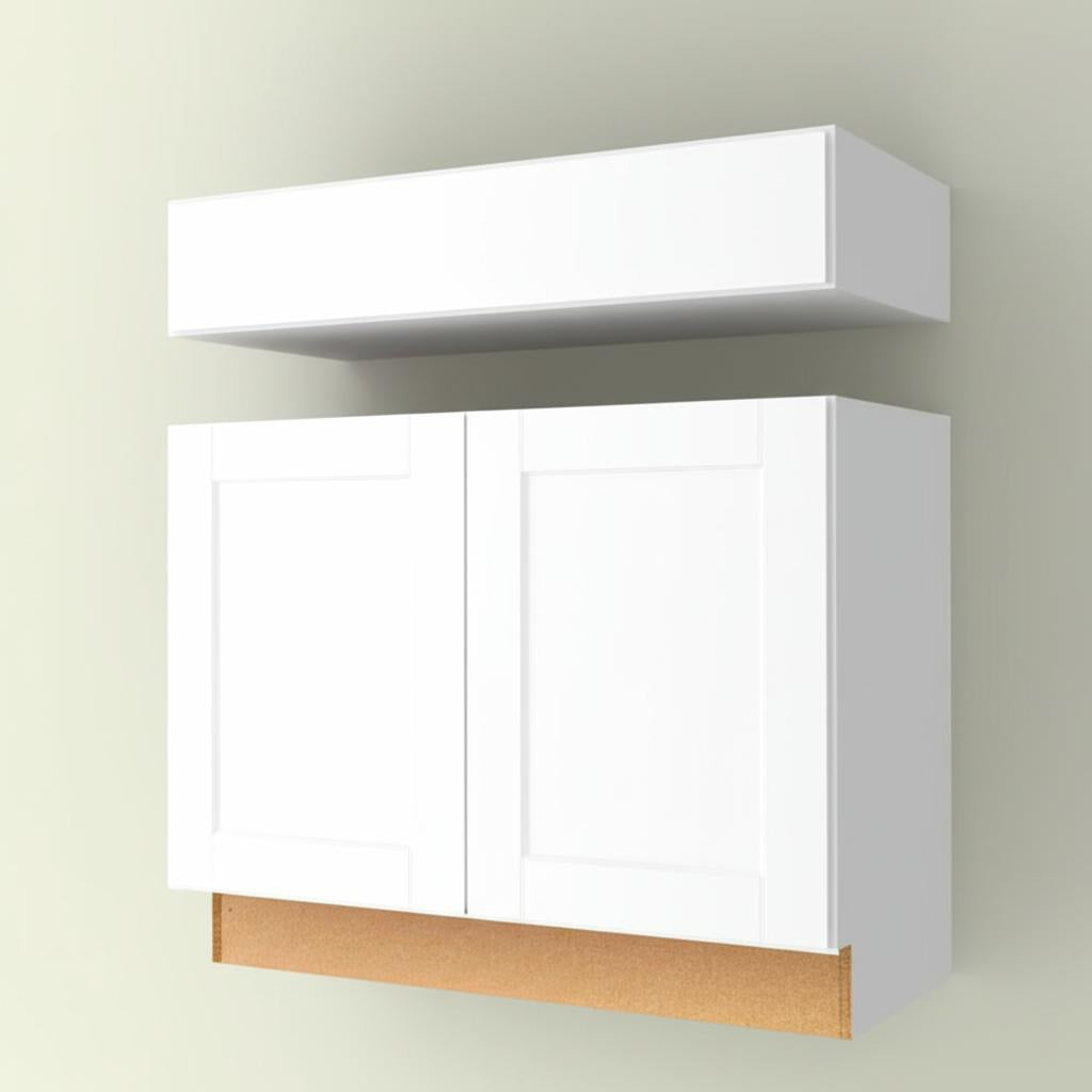 Hampton Bay Shaker ADA Sink Base Kitchen Cabinet in Satin White