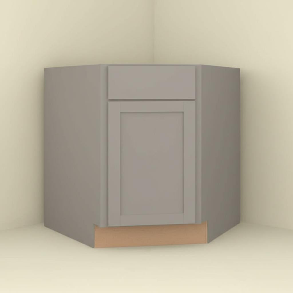 Hampton Bay Courtland 36 in. Sterling Gray Shaker Sink Base Cabinet