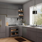Hampton Bay Courtland 36 in. Sterling Gray Shaker Sink Base Cabinet