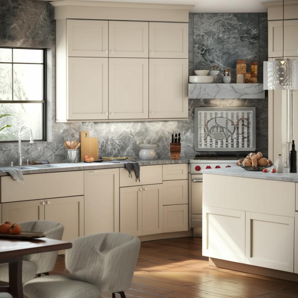 Hampton Bay Designer Series Melvern Shaker Apron Front Sink Base Cabinet in Cloud