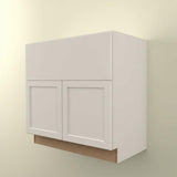 Hampton Bay Designer Series Melvern Shaker Apron Front Sink Base Cabinet in Cloud