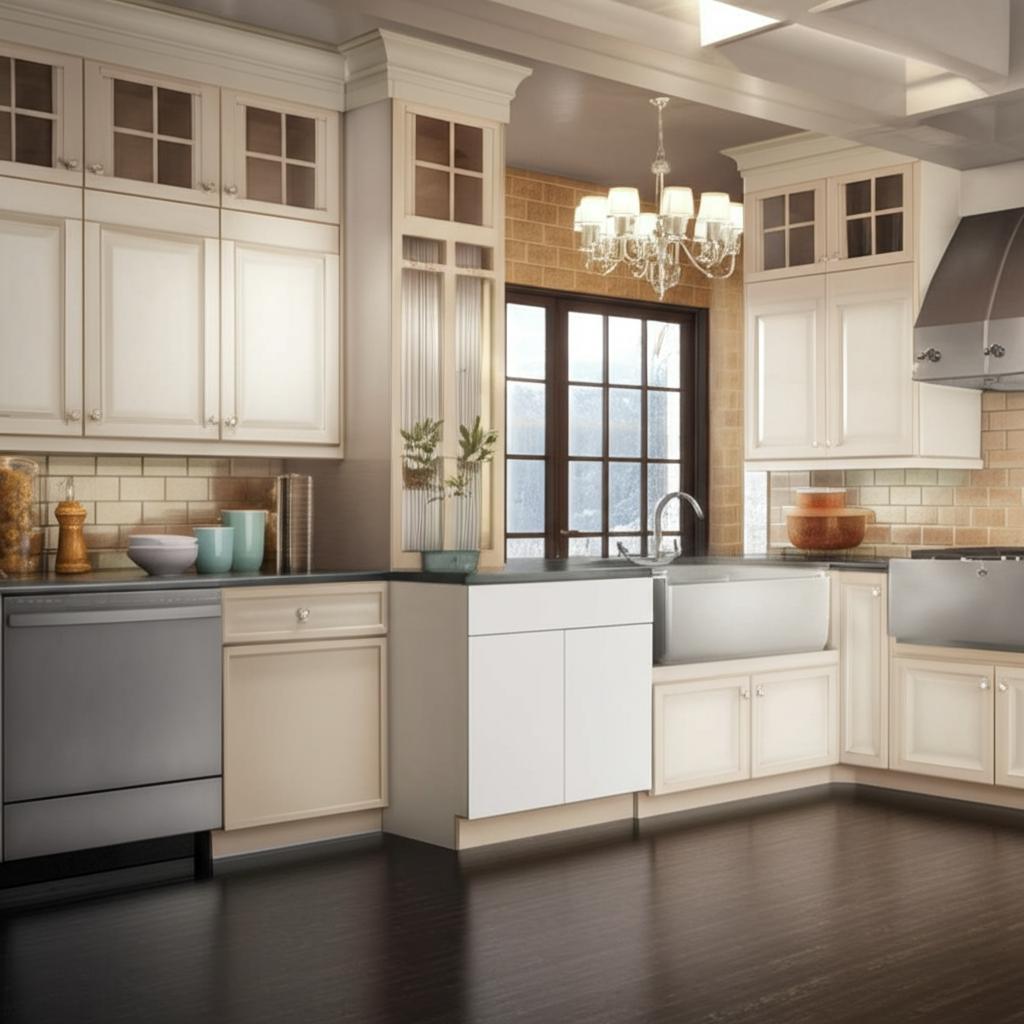 Hampton Bay Designer Series Edgeley Assembled Sink Base Kitchen Cabinet in White