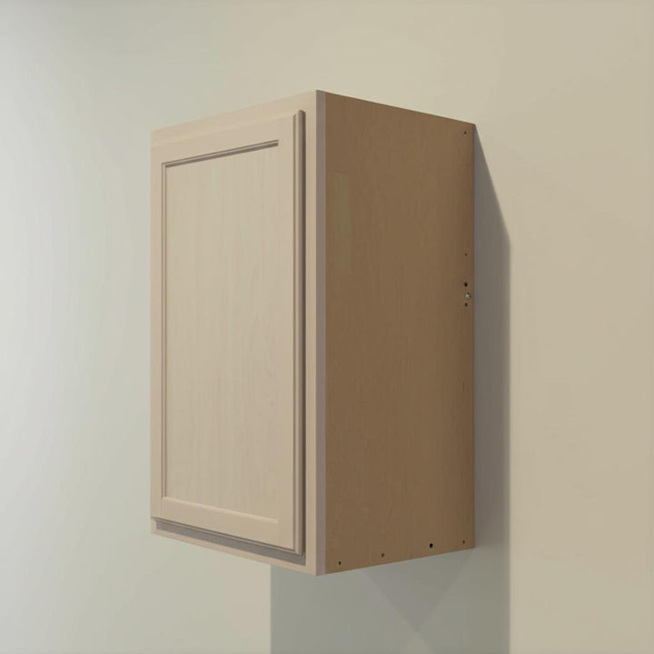 Hampton Bay 18 in. W x 12 in. D x 30 in. H Assembled Wall Kitchen Cabinet in Unfinished with Recessed Panel