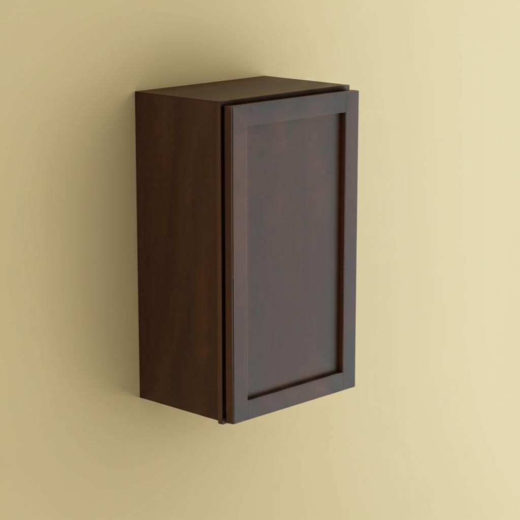 Hampton Bay Shaker Wall Kitchen Cabinet in Java - 18" W x 12" D x 30" H