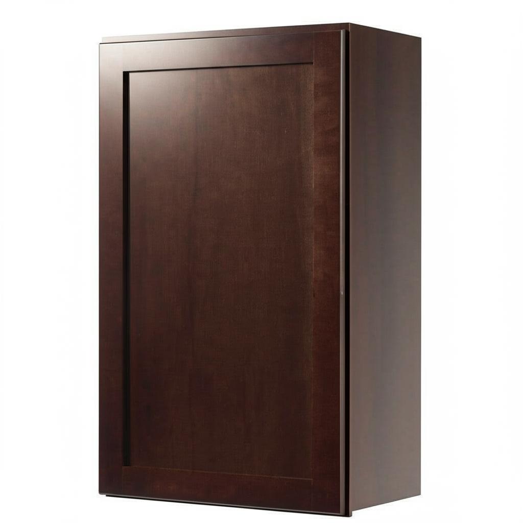 Hampton Bay Shaker Wall Kitchen Cabinet in Java - 18" W x 12" D x 30" H