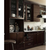 Hampton Bay Shaker Wall Kitchen Cabinet in Java - 18" W x 12" D x 30" H