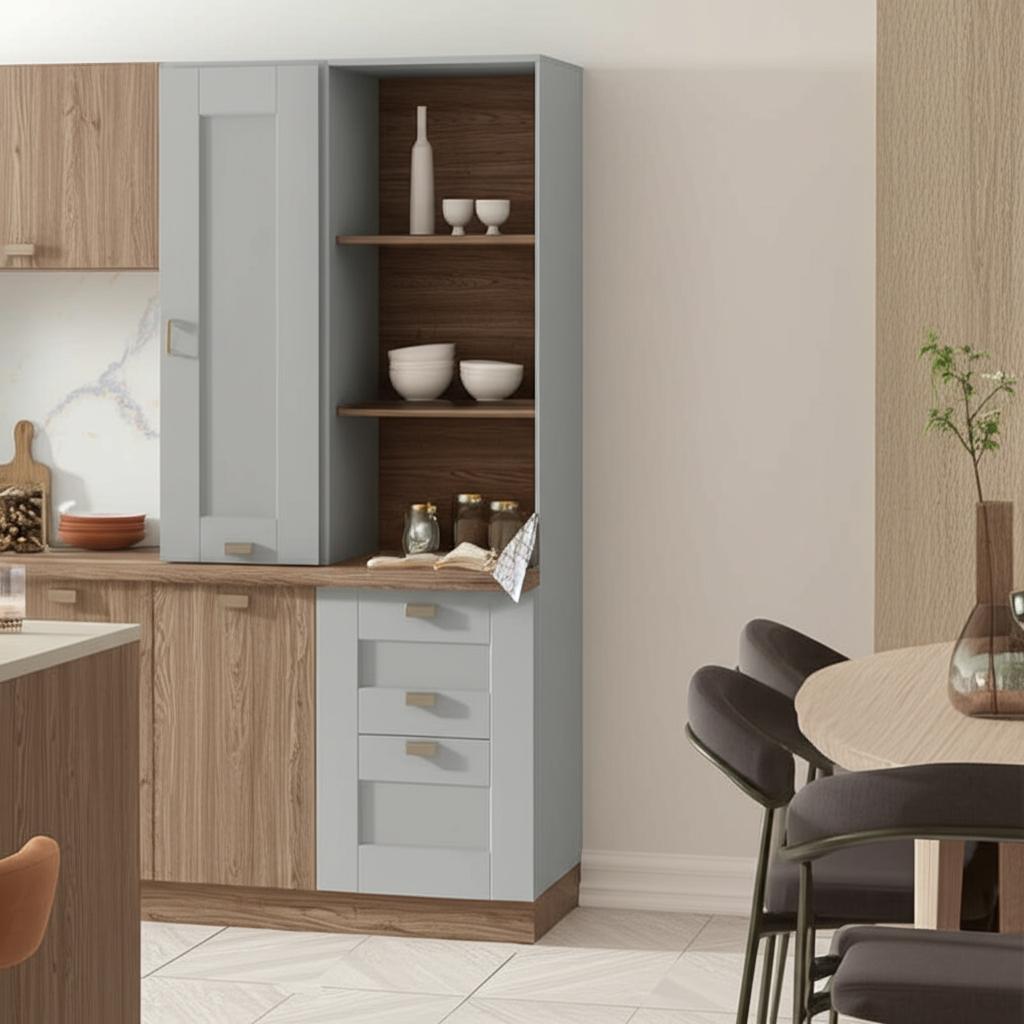 Hampton Bay Shaker Assembled Wall Kitchen Cabinet in Dove Gray