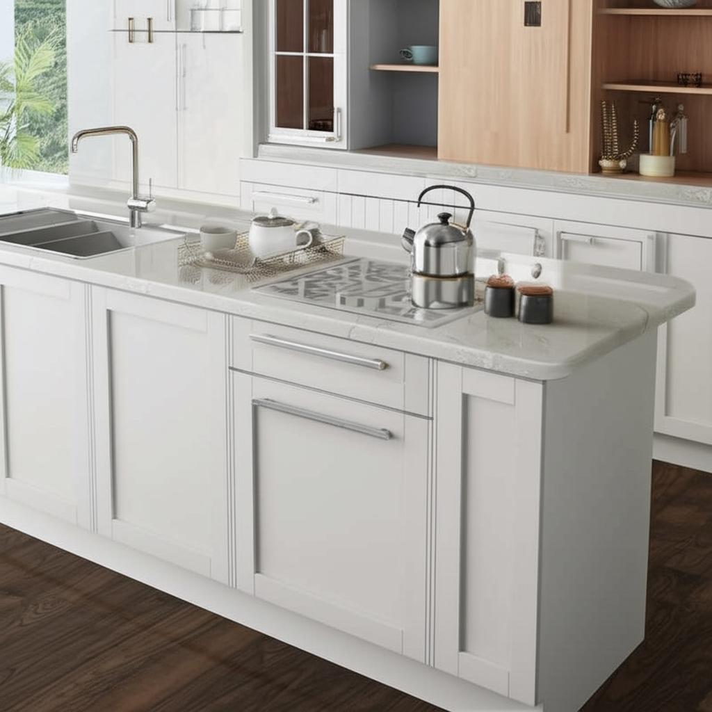 Hampton Bay Westfield Feather White Shaker Wall Kitchen Cabinet