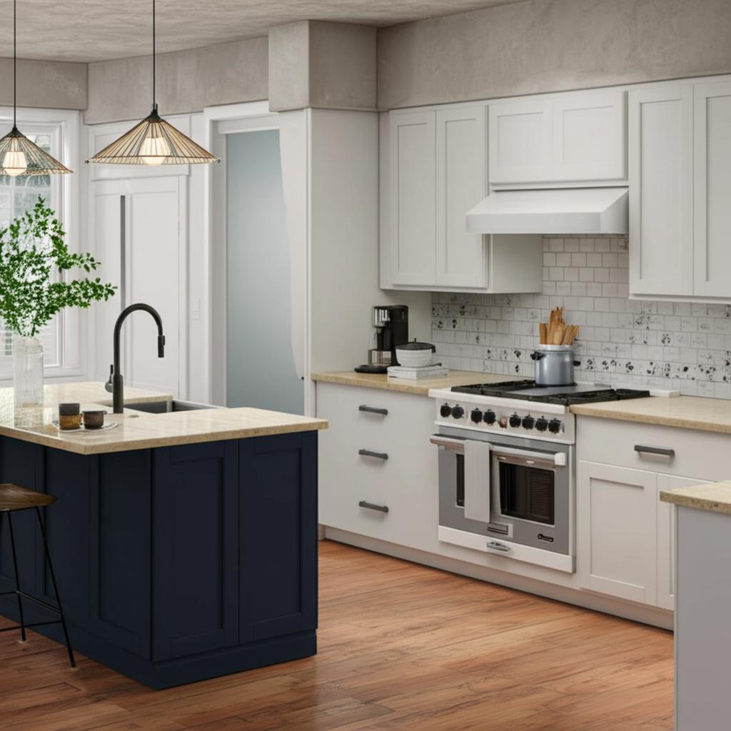 Hampton Bay Shaker Wall Kitchen Cabinet in Satin White