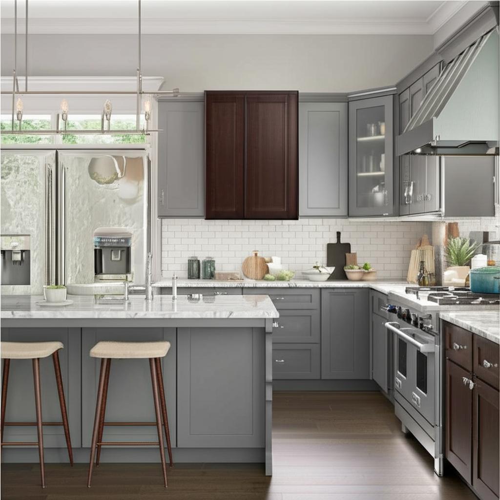 Hampton Bay Shaker Wall Kitchen Cabinet in Java